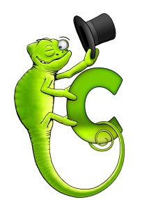logo chameleon C transparent background